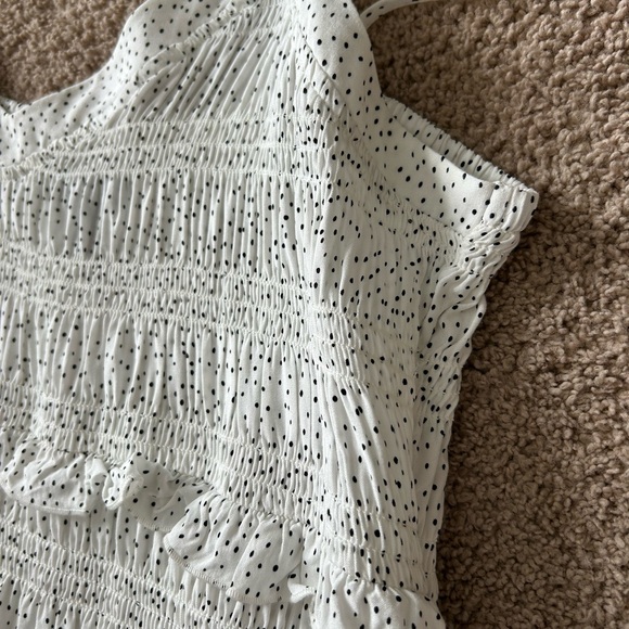 EXPRESS White Mid-thigh length spaghetti strap dress, size large. - Picture 3 of 5